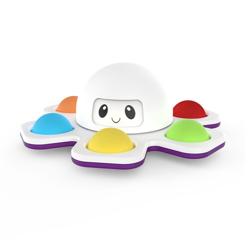 Đồ Chơi Rubik Con Quay Fidget Spinner Hình Bông Hoa Kèm Pop It Siêu Hót