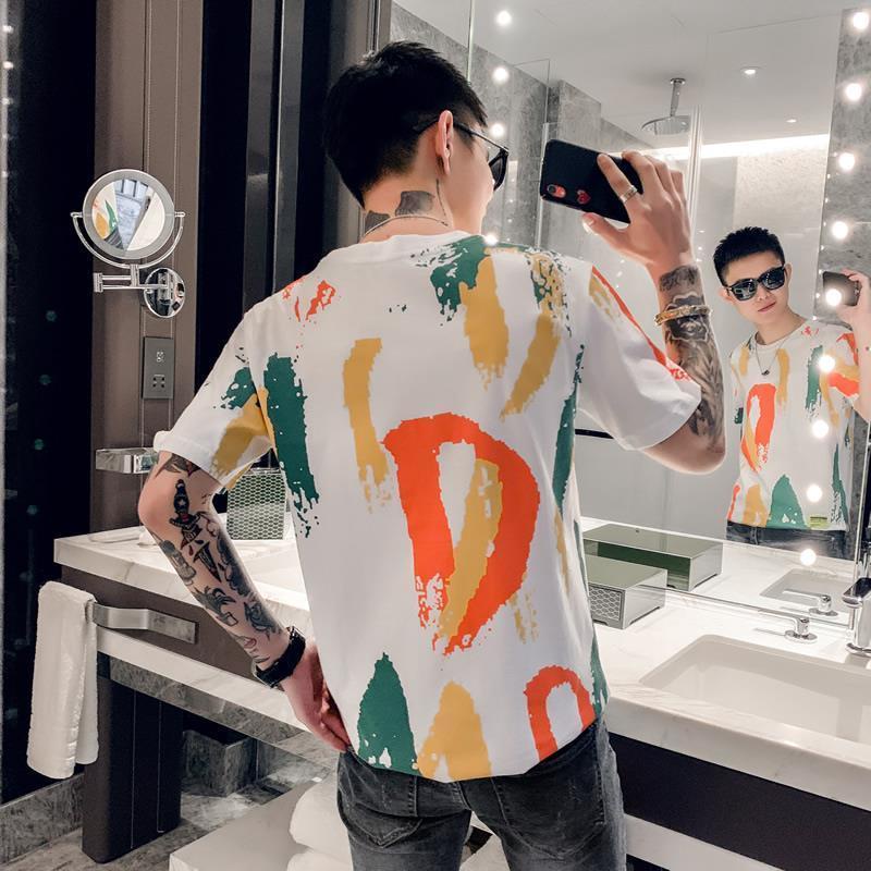 Áo Thun Ngắn Tay In Họa Tiết Cá Tính Trẻ Trung Cho Nam