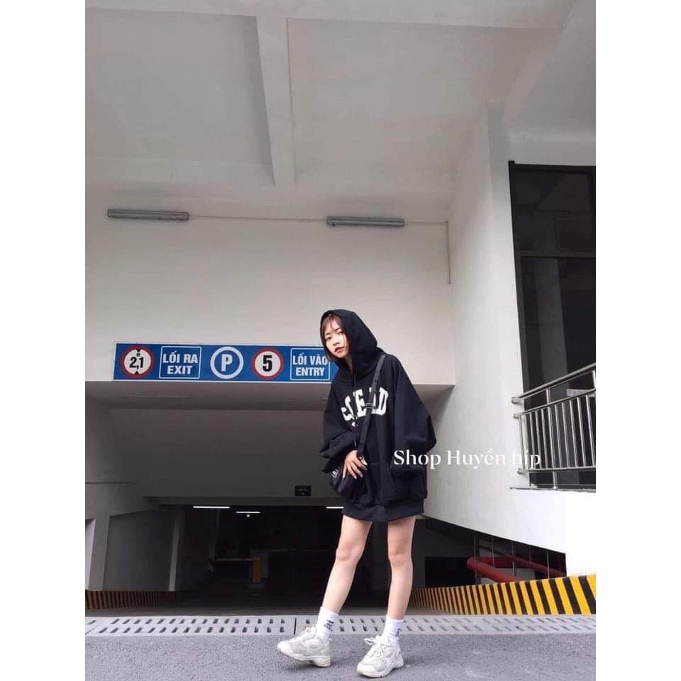 Áo hoodie STEAD màu đen HSU0121