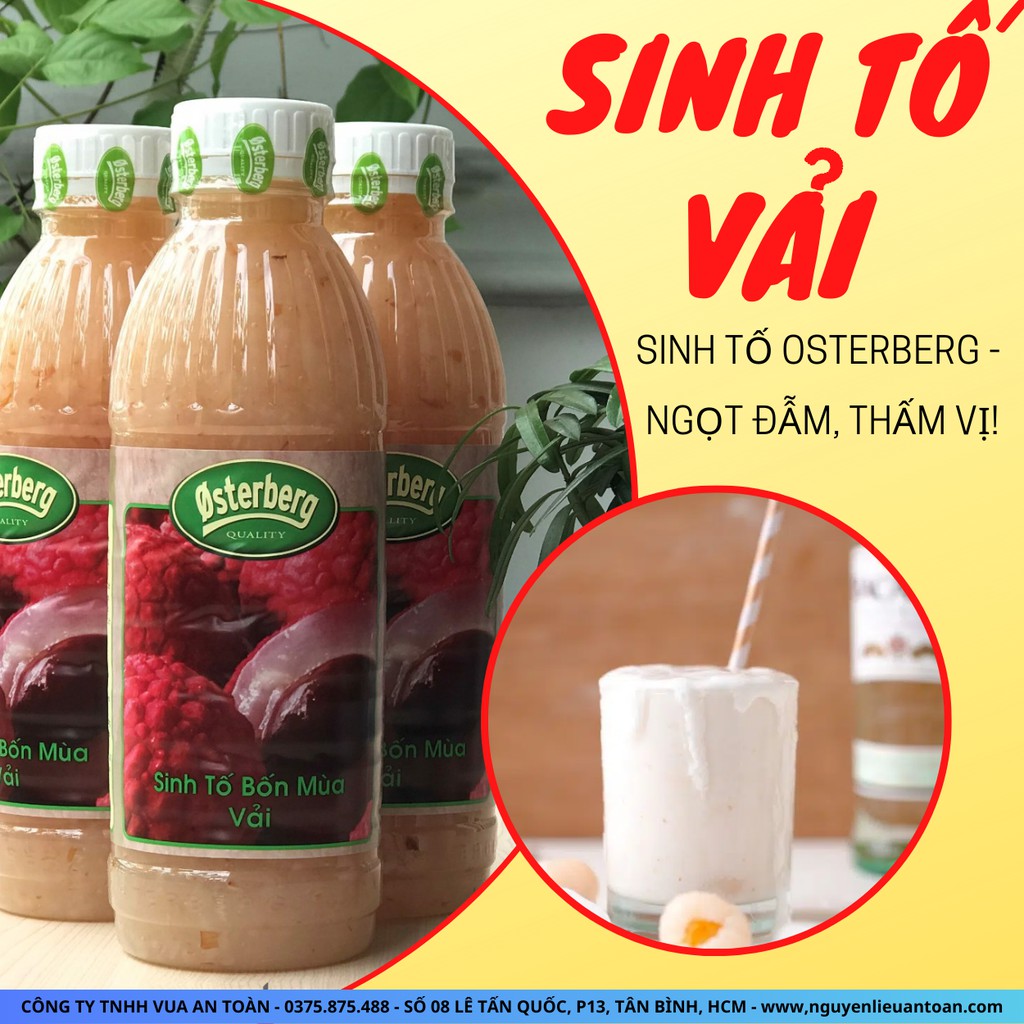 Sinh Tố Vải Osterberg Chai 1 Lít