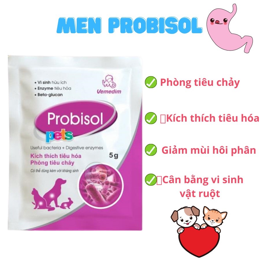 Men tiêu hóa Probisol cho chó mèo 5g