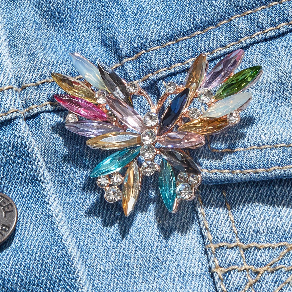 Ghim Cài Áo Hình Bướm Đính Đá Thời Trang Cho Nữ
