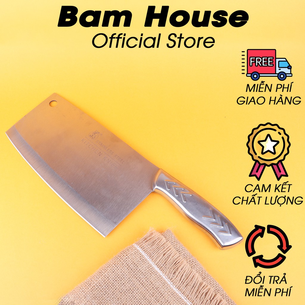 Dao đại chặt xương inox Bam House cán đúc cực bén cao cấp DX01 – Gia dụng bếp