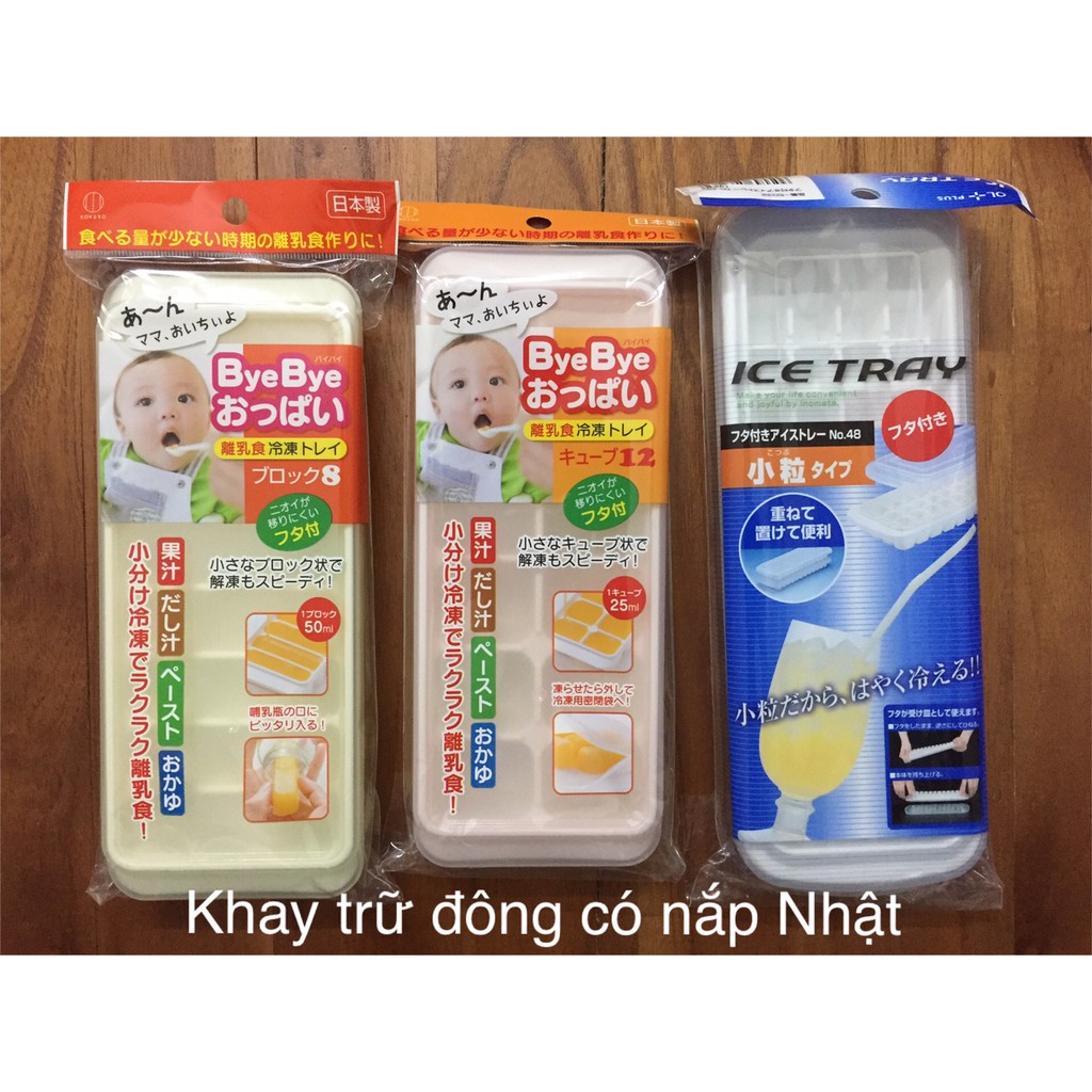 Khay trữ đông đồ ăn dặm cho bé Nhật