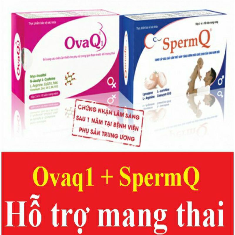 Ovaq1 và SpermQ - Hỗ trợ mang thai tự nhiên🔥Cam kết chính hãng🔥