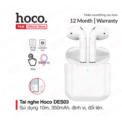 Tai nghe Bluetooth 5.0 HOCO EW04 chính hãng âm hay