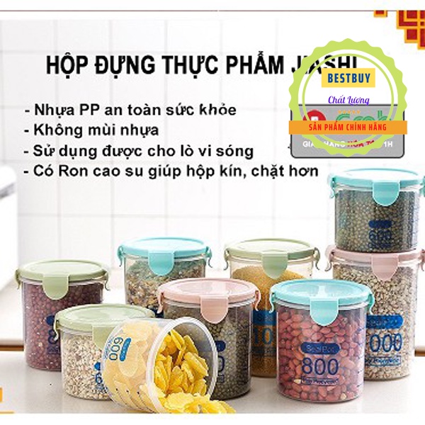Hộp nhựa đựng thực phẩm tròn có nắp trong suốt chia vạch để tủ lạnh an toàn sức khỏe