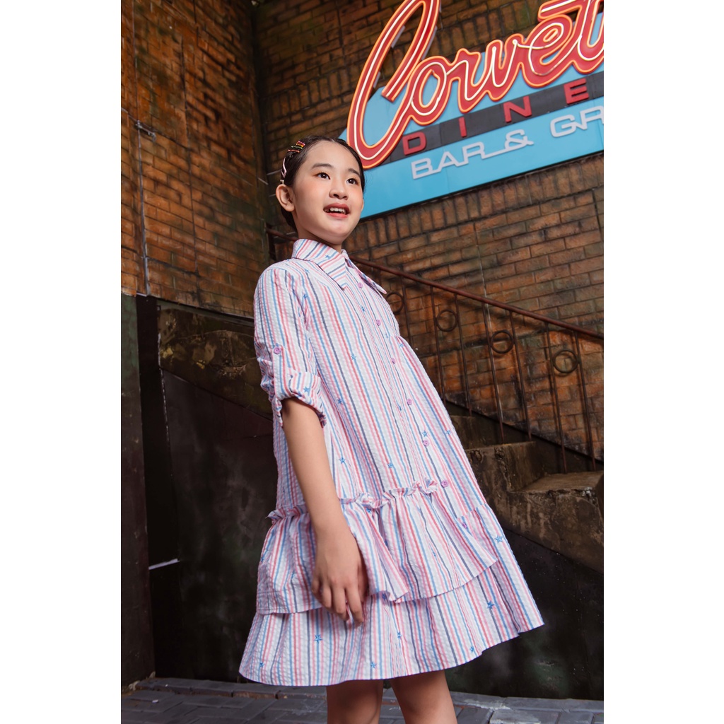 Đầm JOOKYLI bé gái suông cổ đức 47G1017