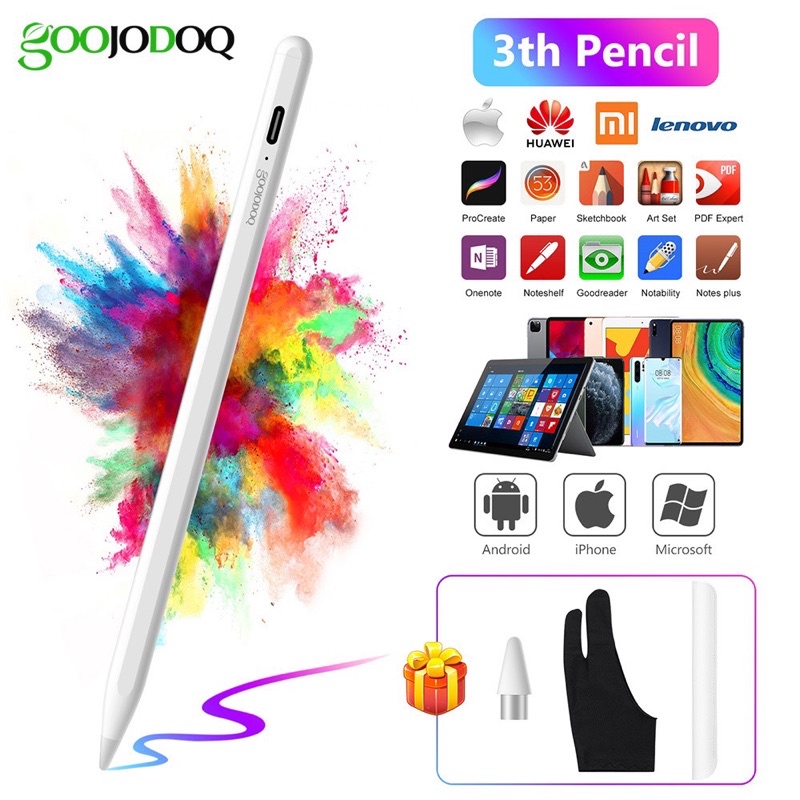 Bút cảm ứng Goojodoq chuyên dụng cho Apple Pencil iPad 1 2 / Android IOS Xiaomi Huawei Samsung