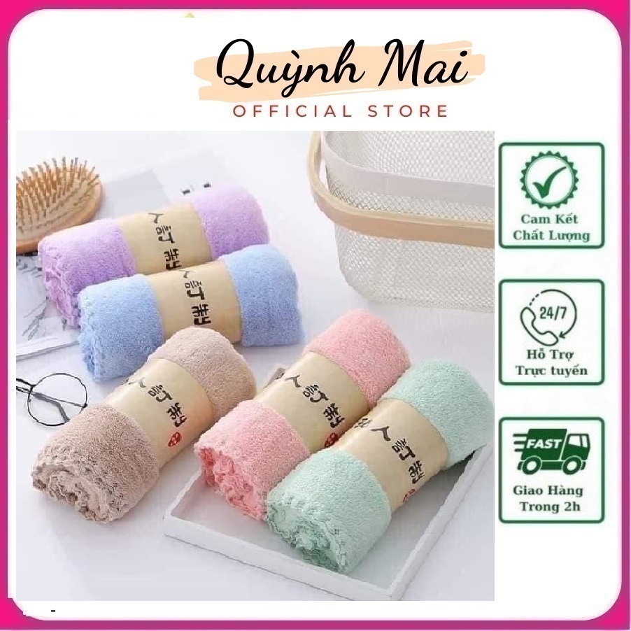 Set 10 Khăn mặt Hàn Quốc lông siêu mềm siêu mịn