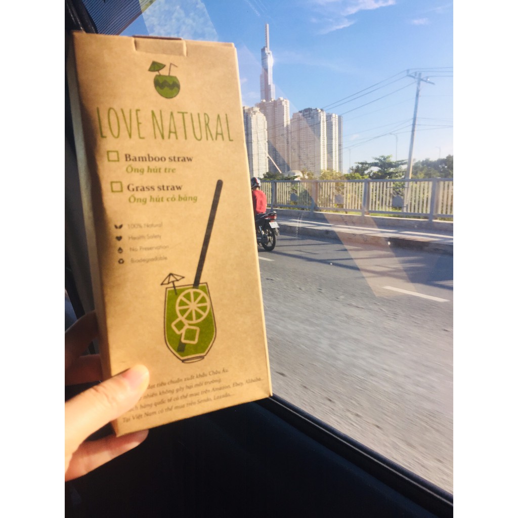 Ông hút cỏ bàng/tre khô Love natural xuất khẩu Châu Âu (100 ống) để được 6 tháng | BigBuy360 - bigbuy360.vn