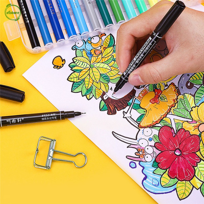 Bút đánh dấu màu dầu đen chống thấm nước đa năng