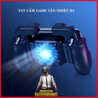 Tay cầm chơi game H5 có quạt tản nhiệt hỗ trợ chơi game PUBG, RoS, Free Fire ...