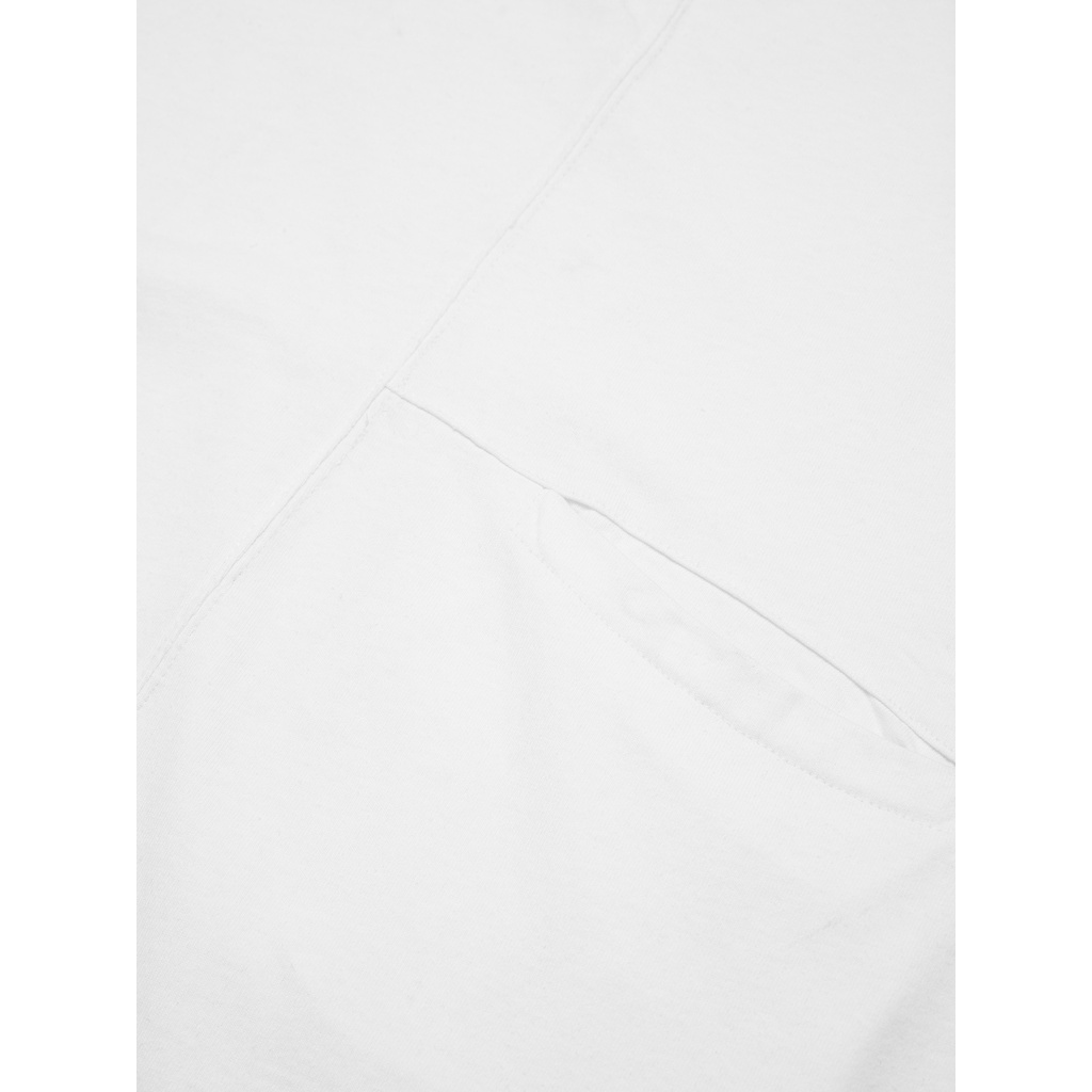 Áo Cream White Diagonal Hidden Pocket