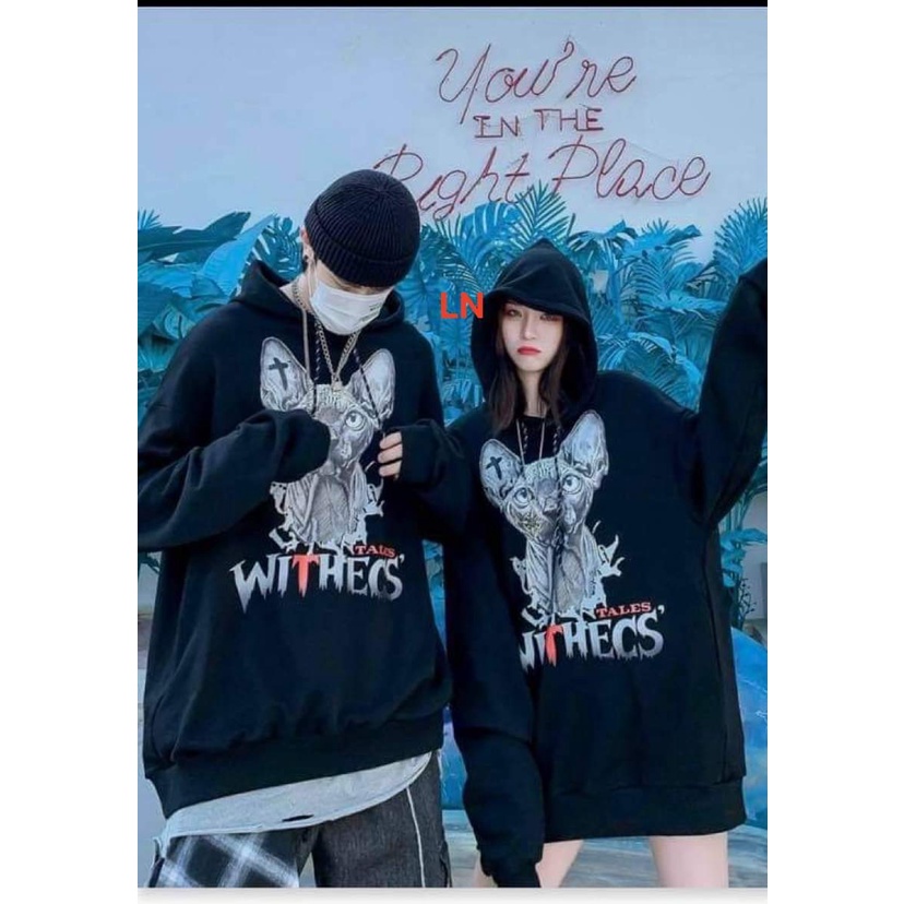 Áo hoodi 5d withecs From to đẹp tay bồng