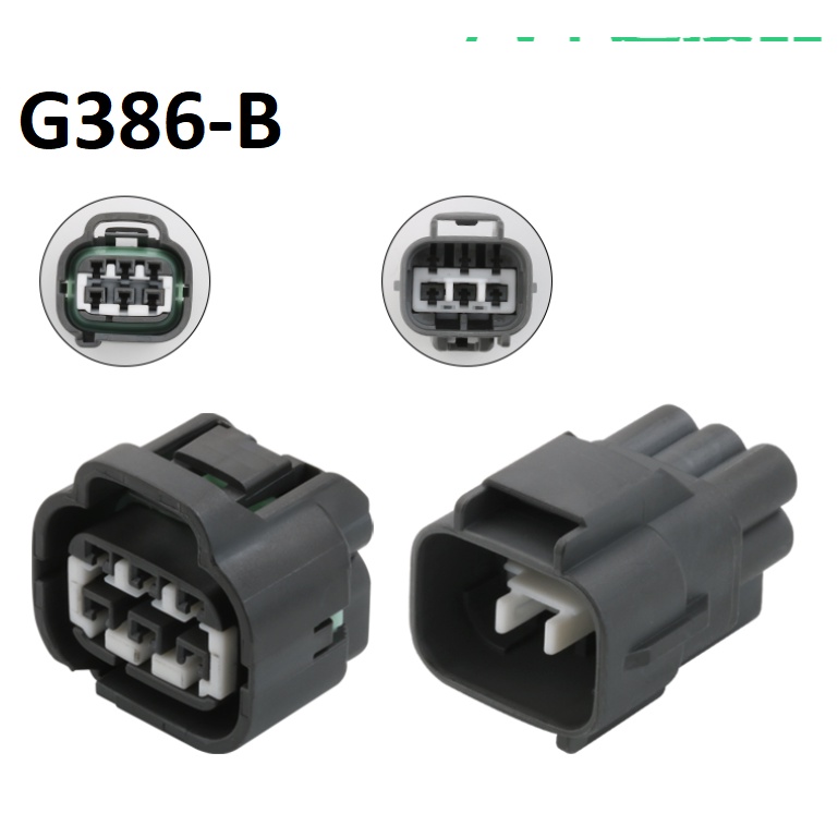 G386-Giắc cắm đèn pha ô tô KIA elantra 6 lỗ 2.2mm màu đen