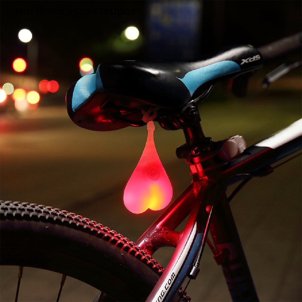 Đèn LED gắn đuôi xe đạp hình trái tim kháng nước phát sáng ban đêm