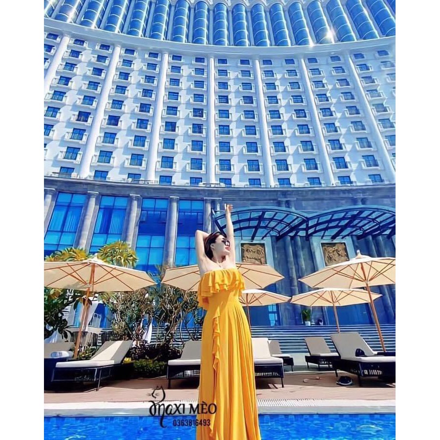 [FREESHIP]  Đầm maxi đi biển, maxi suông bèo