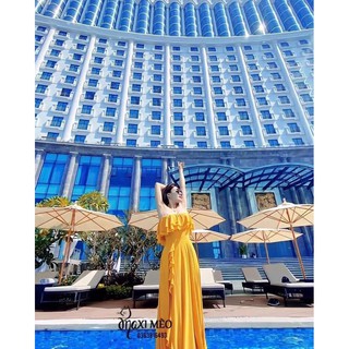   Đầm maxi đi biển, maxi suông bèo