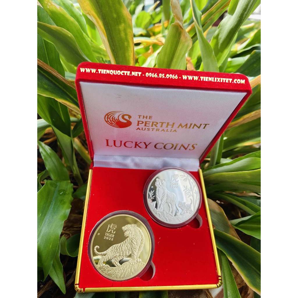 Quà Tặng 2022] Tiền Xu Con Hổ (Cọp) mạ Vàng, mạ Bạc ÚC - Xu Con Hổ (Cọp) |  Shopee Việt Nam