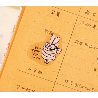 Bộ sticker bunny 6 tờ/pack