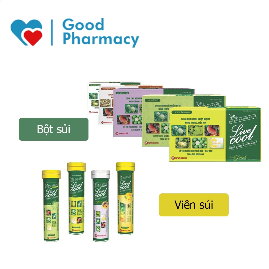 Sủi thanh nhiệt Livecool  hỗ trợ thanh nhiệt, mát gan, giải độc