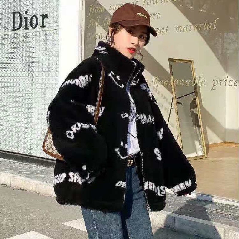 SẴN - Áo khoác lông mịn dáng rộng