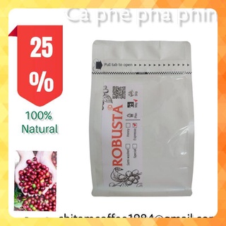 Cà phê phin, cà phê pha máy rang mộc, cafe nguyên chất 500g robusta honey đăklăk.hàng chính hãng cà phê chí tâm