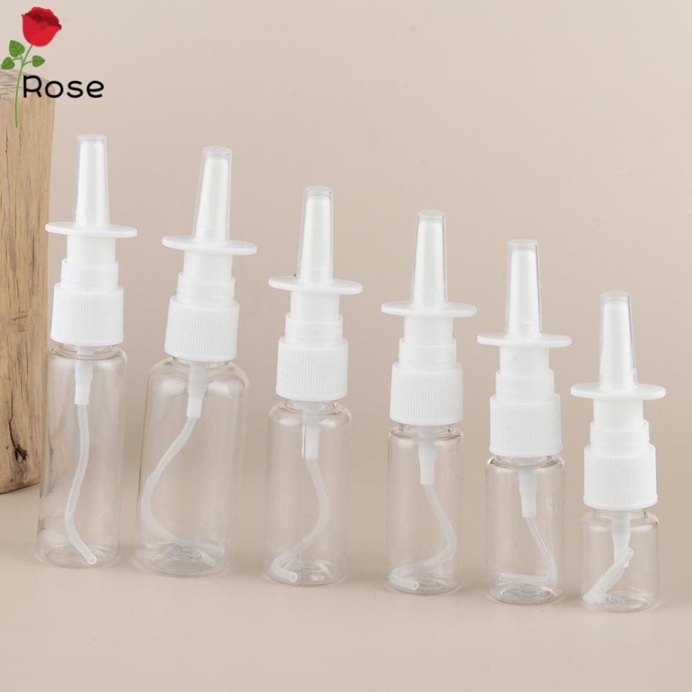 ROSE New Nasal Spray Pump Nose Medical Packaging Empty Plastic Bottles White Health Refillable Mist Sprayer