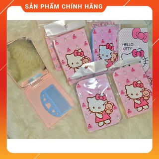 bộ gương + lược Mèo Kitty