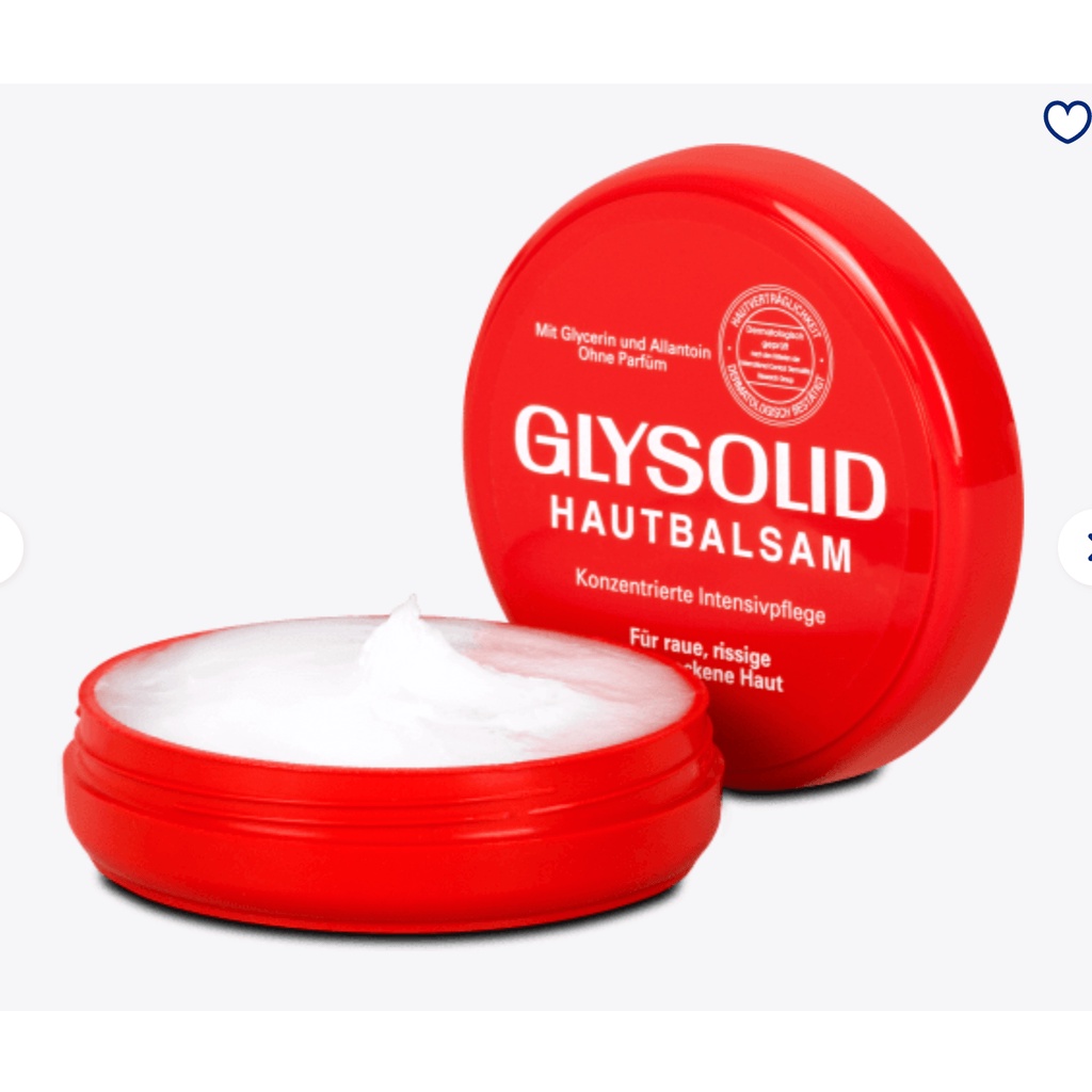 Kem dưỡng nẻ Glysolid Hautbalsam Đức cho da khô nứt nẻ bong tróc, á sừng, vảy nến 100ml - Nội địa Đức