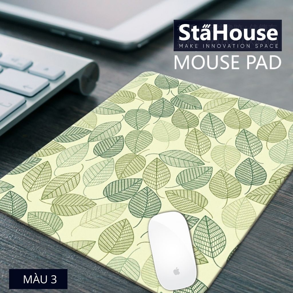 Miếng Lót Chuột Máy Tính Stahouse, Bàn Di Chuột Cute Màu Sắc Pad Chuột TLC101 KT26x21cm