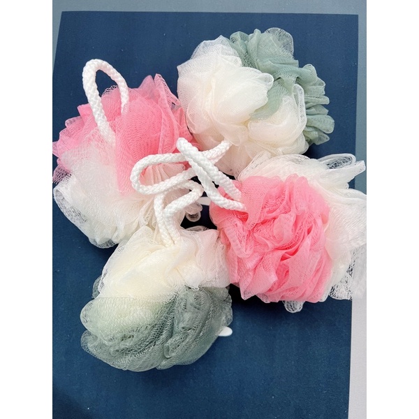 Bông Tắm Tròn Cao Cấp 2 Màu - Siêu Tạo Bọt Kì Cọ Tẩy Da Chết