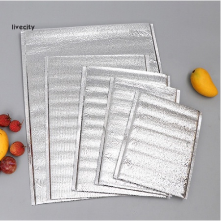 Set 10 Lá Nhôm Cách Nhiệt Đựng Thực Phẩm Tiện Lợi - Túi Giữ Nhiệt Thức Ăn