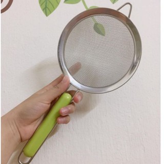 Rây Lọc Bột Cháo inox, Thức Ăn, Trái Cây Cho Bé Ăn Dặm LOẠI XỊN Cán Xanh Lọc Siêu Mịn