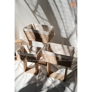 Giỏ lục bình hộp chữ nhật 3 size