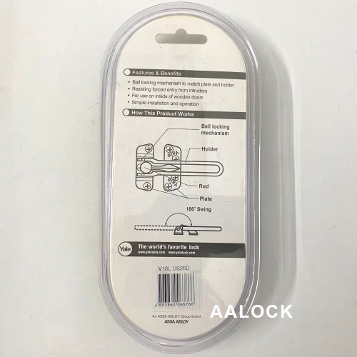 Chốt cửa an toàn Yale V18L có 3 màu. Loại chốt an toàn cao cấp của Mỹ- NPP AALock