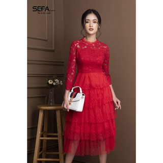 Đầm xòe ren tầng SEFA