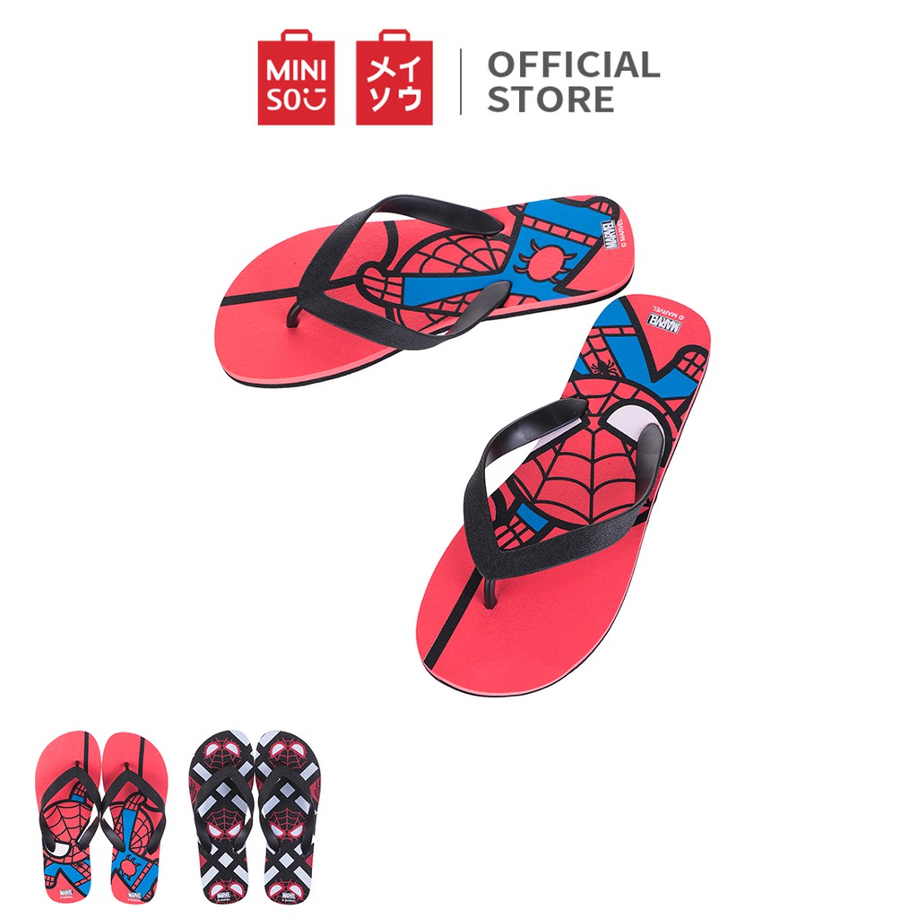 Dép xỏ ngón nam Miniso siêu anh hùng Marvel Spider-Man 220g Size 39/40 - Hàng chính hãng