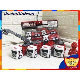 Đồ chơi bộ xe cứu hỏa đà,xe công trình đà