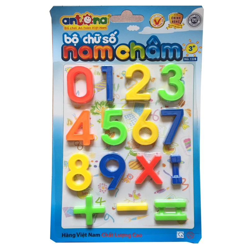 [Mã LIFETOYS1 giảm 30K đơn 99K] Vỉ Chữ Số Nam Châm Hàng Việt Nam Chất Lượng Cao Chính Hãng Antona