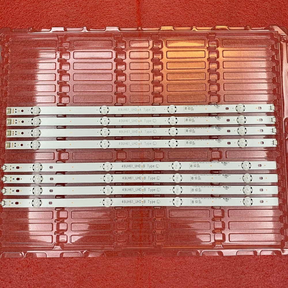 8 Cái / bộ Dải Đèn Nền LED Cho LG 49UH610V 49UH603V 49UH601V 49UH620V innotek 15.5Y 49inch 49UH61 _ 