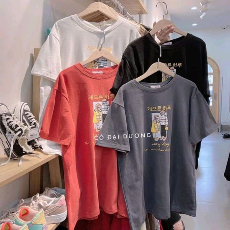 [Mã WASKT410K giảm 10K đơn 50K] [Rẻ Vô Địch Áo cotton tay lỡ Unisex -- Áo đôi bạn tình nhân | BigBuy360 - bigbuy360.vn