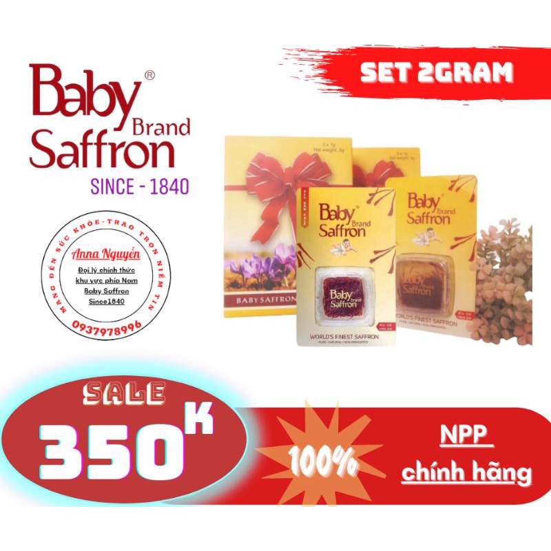 Baby Saffron Ấn Độ chính hãng Since1840-(Set 2gram)