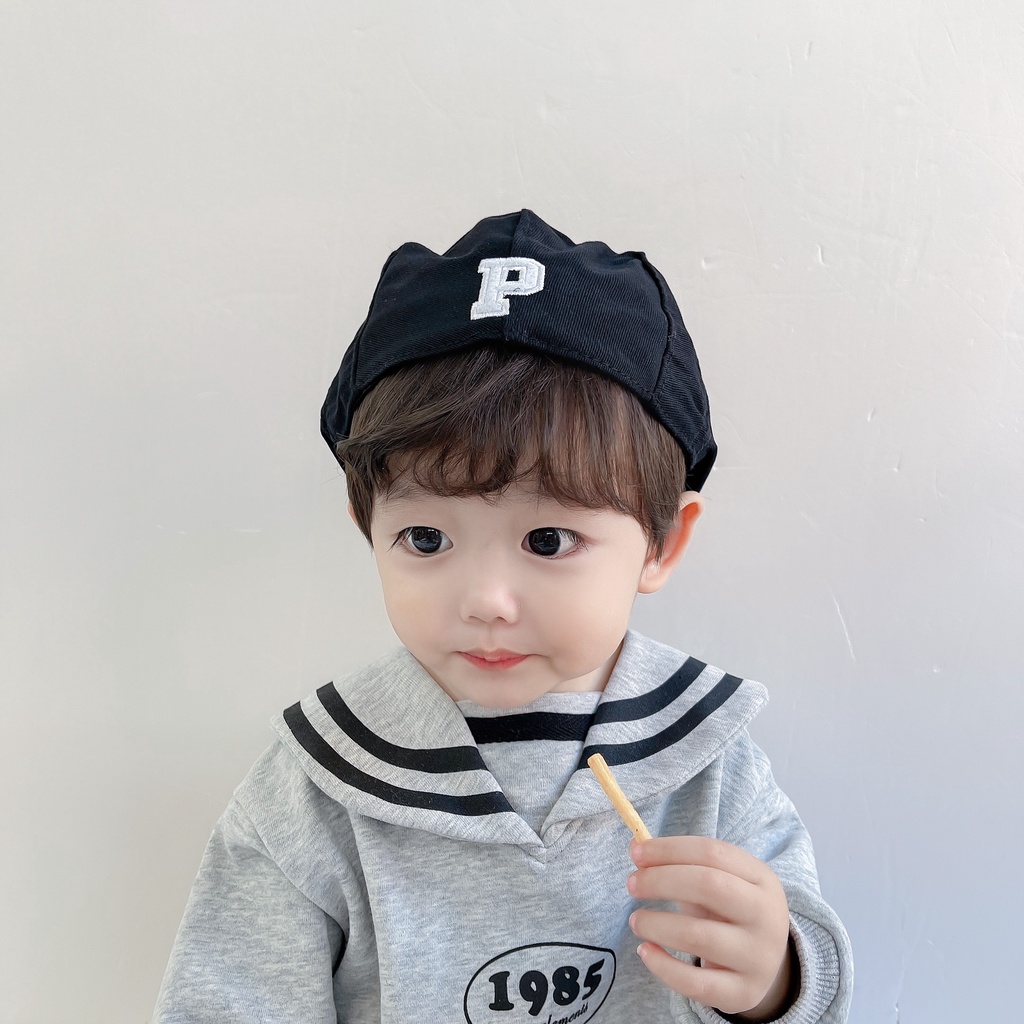 Nón Beret In Họa Tiết Dễ Thương Cho Bé