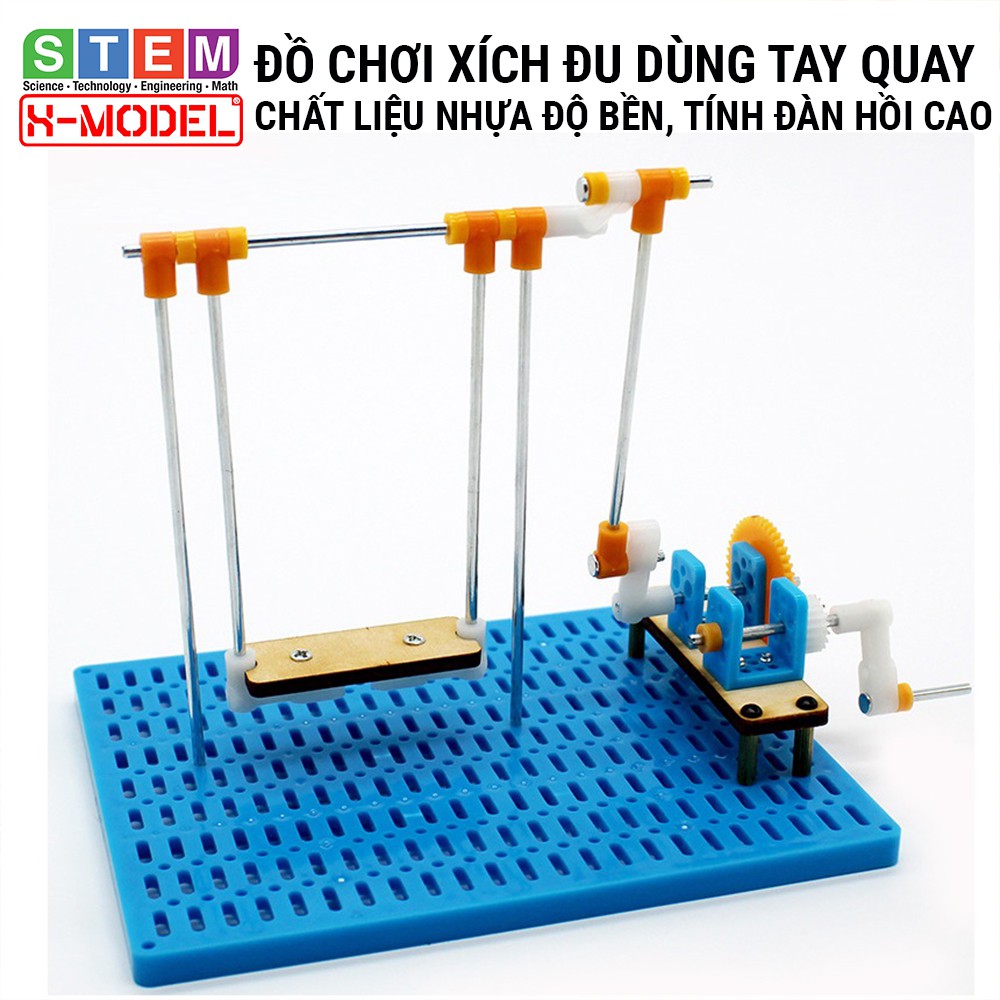 Đồ chơi thông minh STEM Xích đu nhựa quay bằng tay XMODEL ST91 cho bé, Đồ choi trẻ em DIY| Giáo dục STEM, STEAM