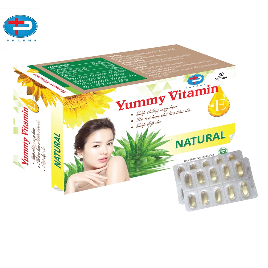 Viên Uống Yummy Vitamin E TÂM PHÚC PHARMA Hỗ Trợ Hạn Chế Lão Hóa Da, Giúp Đẹp Da Hỗ Trợ