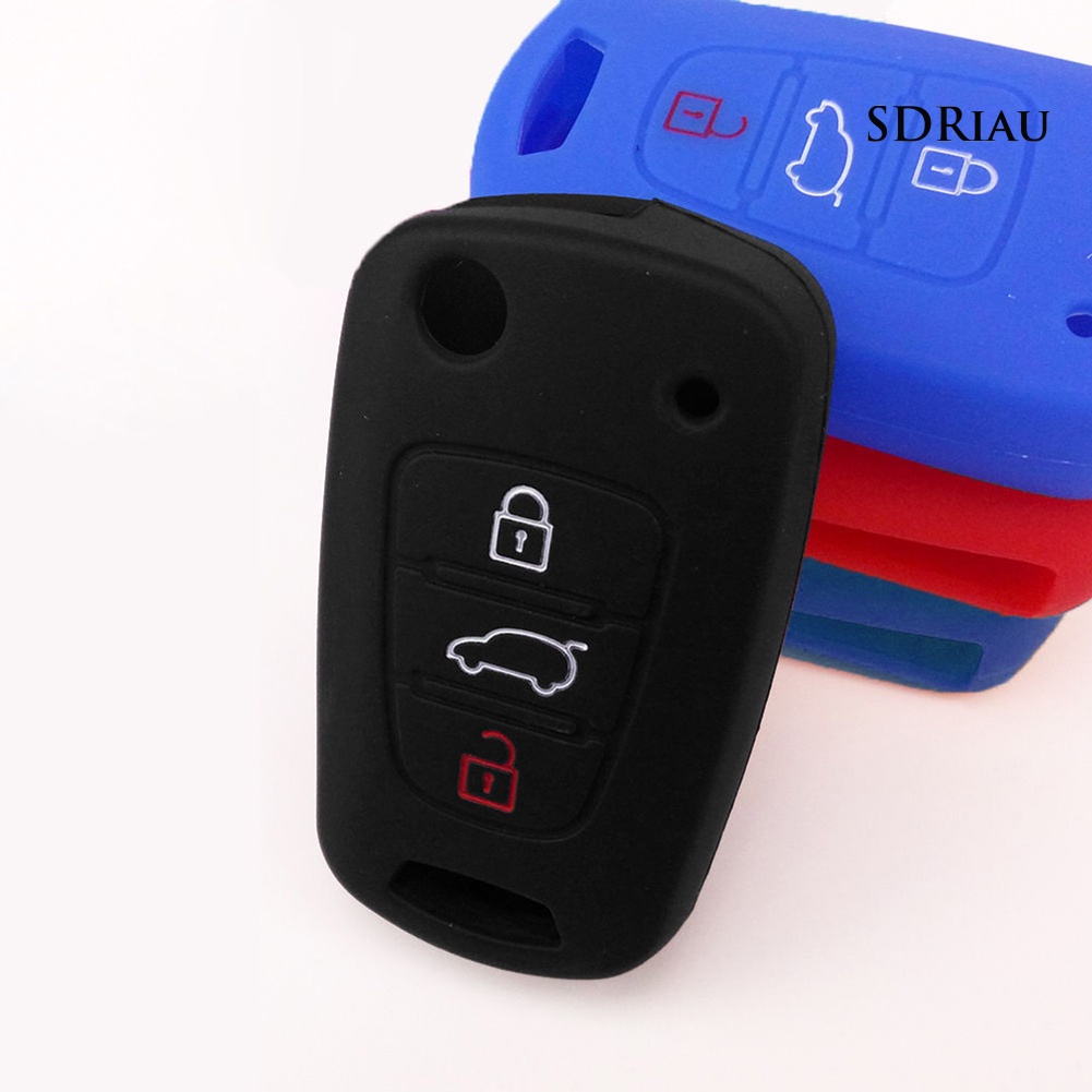 Vỏ Bọc Chìa Khóa 3 Nút Bằng Silicon Cho Hyundai Accent Elantra Sonata I20 I30 Ix35