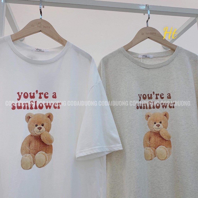 Áo phông 3D gấu nâu sùnlower H2O765