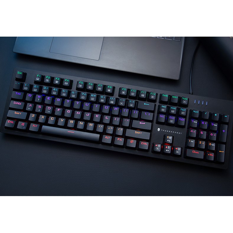 Bàn phím cơ gaming Thunderobot KG3104 (RBG LED, Màu đen)